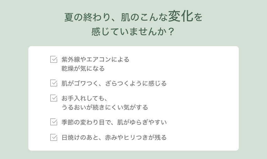 夏のお疲れ肌に。秋を迎える前の集中ケア| norm-plus