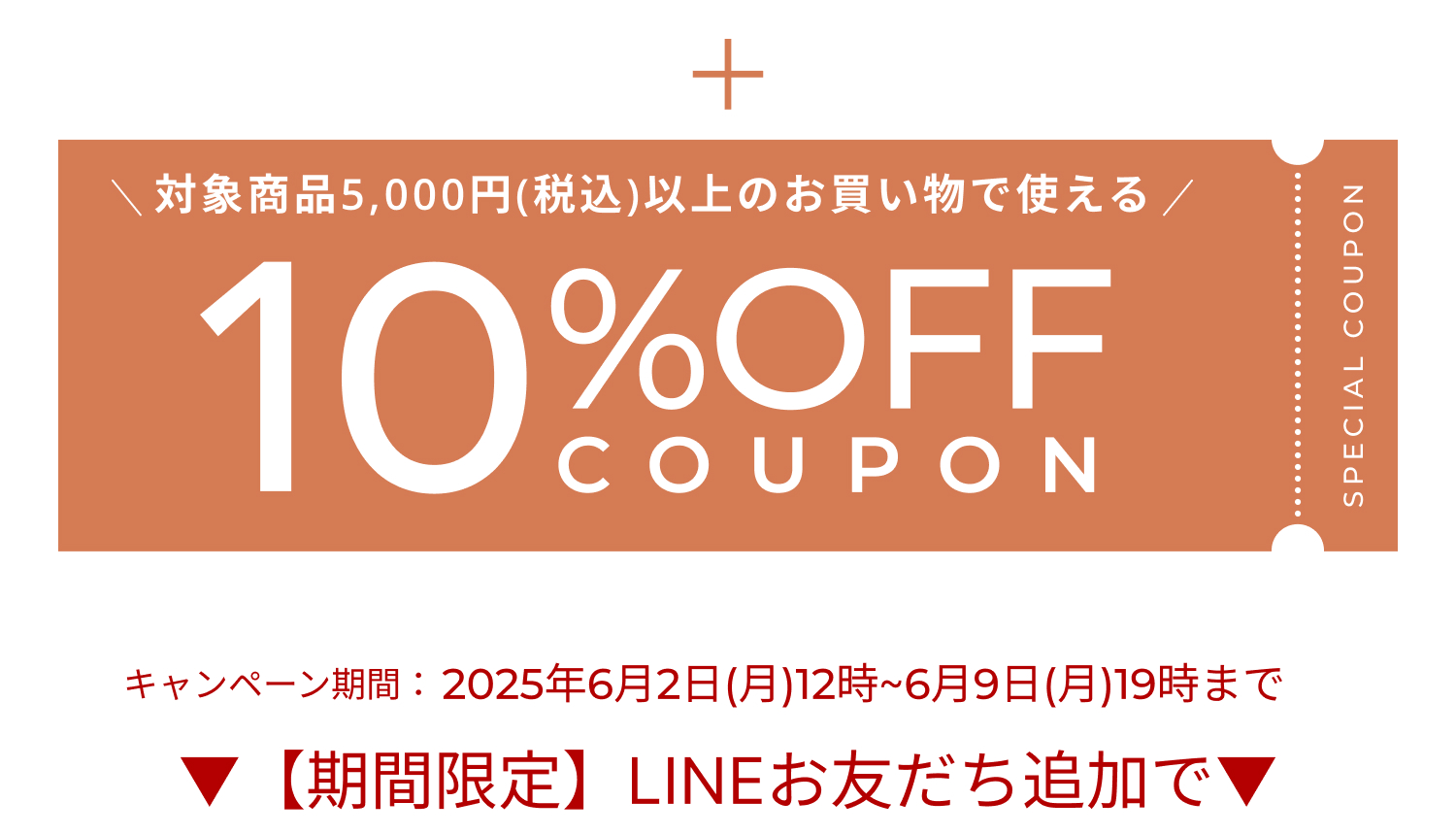 norm+ 対象商品5000円以上購入で10％OFFクーポン